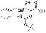 (3R,4R)-N-(TERT-BUTOXYCARBONYL)-4-AMINO-3-HYDROXY-5-PHENYLPENTANOIC ACID 结构式