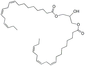 1,3-二亚麻酸甘油酯 结构式