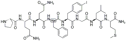 PRO-GLN-GLN-PHE-(P-IODO-PHE)-GLY-LEU-MET-NH2 结构式