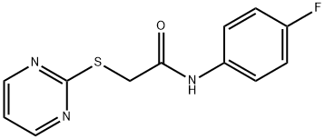 N-(4-FLUOROPHENYL)-2-(2-PYRIMIDINYLSULFANYL)ACETAMIDE 结构式