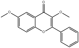 3,6-二甲氧基-2-苯基-4H-色烯-4-酮 结构式