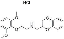 2-[[[2-(2,6-DIMETHOXYPHENOXY)ETHYL]-AMINO]-METHYL]-1,4-BENZOXATHIAN HYDROCHLORIDE 结构式