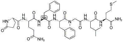 GLP-GLN-PHE-PHE-SAR-LEU-MET-NH2 结构式