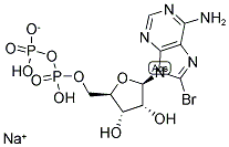 8-BROMO-ADENOSINE-5'-DIPHOSPHATE, SODIUM SALT 结构式
