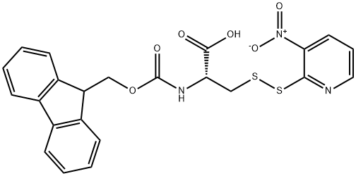 N-[芴甲氧羰基]-3-[(3-硝基-2-吡啶基)二硫基]-L-丙氨酸 结构式