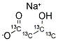 DL-3-羟基丁酸-13C4 钠盐 结构式