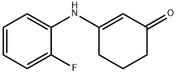 3-[(2-氟苯基)氨基]-1-环己-2-烯酮 结构式