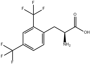 2-氨基-3-(2,4-双(三氟甲基)苯基)丙酸 结构式