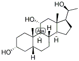 5-beta-Pregnan-3-alpha, 11-alpha, 20-alpha-triol 结构式