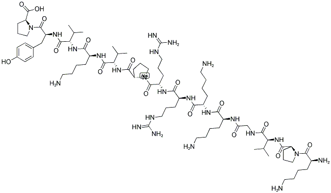 LYS-PRO-VAL-GLY-LYS-LYS-ARG-ARG-PRO-VAL-LYS-VAL-TYR-PRO 结构式