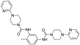 N,N-(2,4-TOLUENE)BIS[4-(2-PYRIDINYL)-1-PIPERAZINECARBOXAMIDE] 结构式