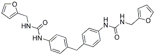 4,4'-METHYLENEBIS(1-FURFURYL-3-PHENYLUREA) 结构式