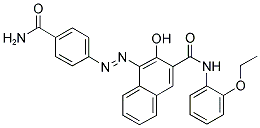 2-NAPHTHALENE-CARBOXAMIDE,3-HYDROXY-4-(((4-AMINOCARBONYL)PHENYL)AZO)-N-(2-ETHOXYPHENYL)- 结构式