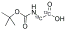GLYCINE-13C2, N-T-BOC DERIVATIVE 结构式