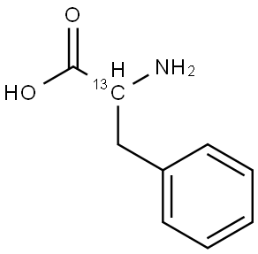 DL-苯丙氨酸-13C 结构式