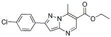 ETHYL 2-(4-CHLOROPHENYL)-7-METHYLPYRAZOLO[1,5A]PYRIMIDINE-6-CARBOXYLATE 结构式