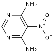 4,6-二氨基-5-硝基嘧啶 结构式