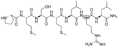 PRO-MET-SER-MET-LEU-ARG-LEU-NH2 结构式