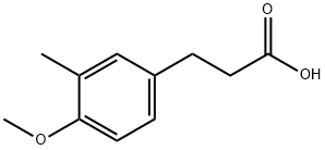 3-(4-甲氧基-3-甲基-苯基)-丙酸 结构式