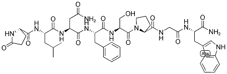 PYR-LEU-ASN-PHE-SER-PRO-GLY-TRP-NH2 结构式