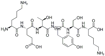 H-LYS-GLU-THR-TYR-SER-LYS-OH 结构式