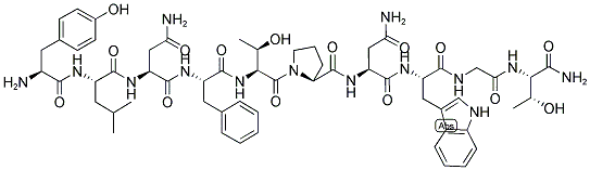 TYR-LEU-ASN-PHE-THR-PRO-ASN-TRP-GLY-THR-NH2 结构式