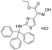 ETHYL (Z)-(HYDROXYIMINO)[2-(TRITYLAMINO)THIAZOL-4-YL]ACETATE HYDROCHLORIDE 结构式