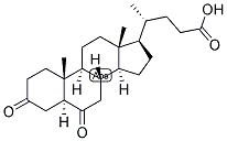 5-ALPHA-CHOLANIC ACID-3,6-DIONE 结构式