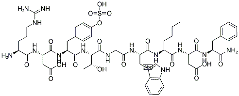 (THR28,NLE31)-CHOLECYSTOKININ-33 (25-33) (SULFATED) 结构式