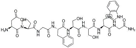 ASP-PRO-GLY-PHE-SER-SER-TRP-GLY-NH2 结构式