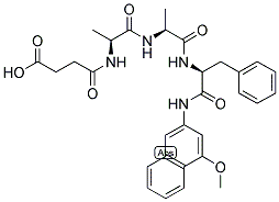 SUC-ALA-ALA-PHE-4-METHOXY-2-NAPHTHYLAMINE 结构式