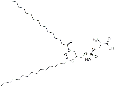 1,2-DIHEXADECANOYL-RAC-GLYCERO-3-PHOSPHO-L-SERINE 结构式