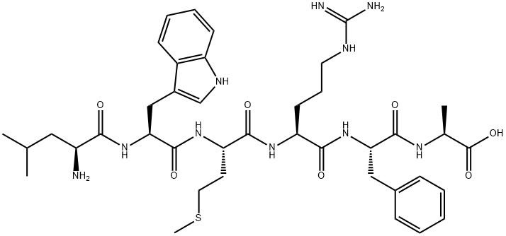 H-LEU-TRP-MET-ARG-PHE-ALA-OH 结构式