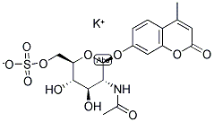 4-METHYLUMBELLIFERYL-6-SULFO-2-ACETAMIDO-2-DEOXY-BETA-D-GLUCOPYRANOSIDE, K 结构式