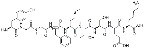 TYR-GLY-GLY-PHE-MET-THR-SER-GLU-LYS 结构式