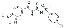 5-([(([1-(4-CHLOROPHENYL)-1-METHYL-1-OXO-LAMBDA6-SULFANYLIDENE]AMINO)CARBOTHIOYL)AMINO]CARBONYL)-2,1,3-BENZOXADIAZOL-1-IUM-1-OLATE 结构式