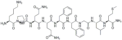 LYS-PRO-GLN-GLN-PHE-PHE-GLY-LEU-MET-NH2 结构式