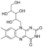 7,8-DIMETHYL-10-(2,3,4,5-TETRAHYDROXY-PENTYL)-10H-BENZO[G]PTERIDINE-2,4-DIONE 结构式