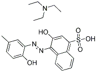 1-(1-HYDROXY-4-METHYL-2-PHENYLAZO)-2-NAPHTHOL-4-SULFONIC ACID TRIETHANOL AMMONIUM SALT 结构式