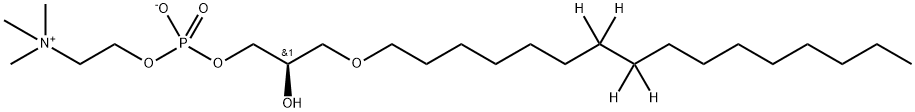1-O-HEXADECYL-(7,7,8,8-D4)-SN-GLYCERYL-3-PHOSPHORYLCHOLINE 结构式