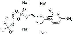 2ˊ,3ˊ-二脱氧胞苷-5ˊ-三磷酸四钠盐 结构式