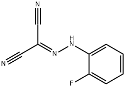 N-(2-氟苯基)碳酰腙酰二氰化物 结构式