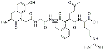 H-TYR-GLY-GLY-PHE-MET(O)-ARG-OH 结构式