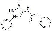 2-PHENYL-4-PHENYLACETAMIDO-3-PYRAZOLIN-5-ONE 结构式