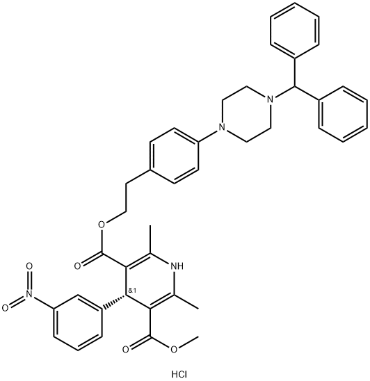 (R)-(-)-NIGULDIPINE HYDROCHLORIDE 结构式