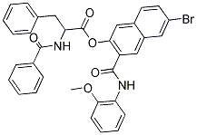 N-BENZOYL-DL-PHENYLALANINE BETA-NAPHTHOL AS-BI ESTER 结构式