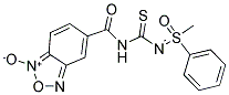 5-[(([(1-METHYL-1-OXO-1-PHENYL-LAMBDA6-SULFANYLIDENE)AMINO]CARBOTHIOYL)AMINO)CARBONYL]-2,1,3-BENZOXADIAZOL-1-IUM-1-OLATE 结构式