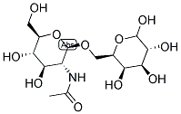 6-O-(2-Acetamido-2-deoxy-beta-D-glucopyranosyl)-D-galactopyranose 结构式
