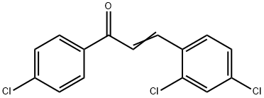 1-(4-Chlorophenyl)-3-(2,4-dichlorophenyl)-2-propen-1-one 结构式