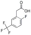 2-FLUORO-5-(TRIFLUOROMETHYL)PHENYLACETIC ACID 结构式